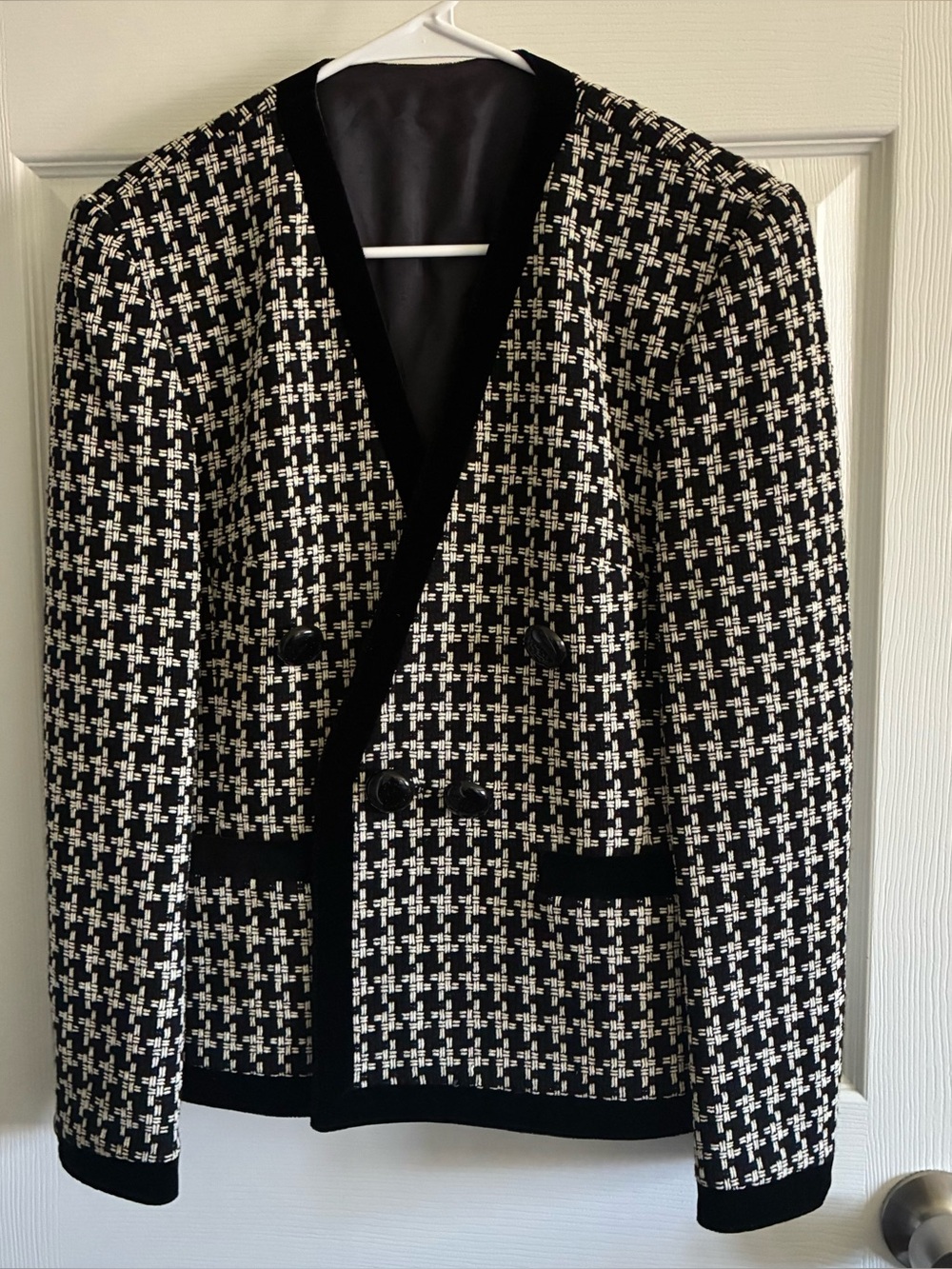 Women’s Vintage Gil Bret Houndstooth Tweed Blazer Jacket, Size 6
